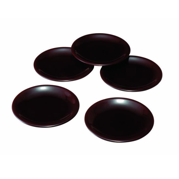 5.0寸 銘々皿 溜塗 5枚組【YG113】和歌山県高野町34000雑貨・日用品食器・グラス