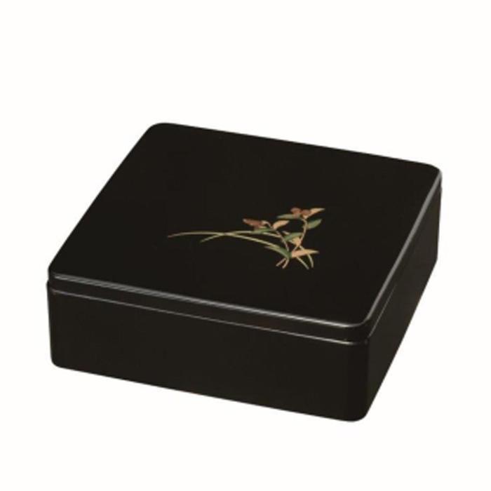 6.0寸 一段重箱 総黒 つゆ草【YG157】和歌山県高野町18000衣類・装飾品・工芸品その他 装飾品・工芸品