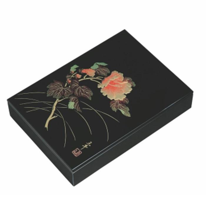 紀州漆器 板蓋手許 文庫 黒 紀の花 A4サイズ【YG243】和歌山県高野町71000衣類・装飾品・工芸品その他 装飾品・工芸品