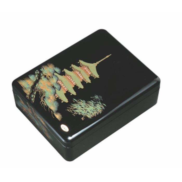 紀州漆器 新丸型文庫DX 黒 五重の塔【YG338】和歌山県高野町36000雑貨・日用品文房具