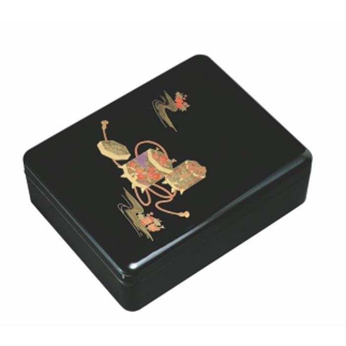 紀州漆器 新丸型文庫DX 黒 平安物語【YG340】和歌山県高野町34000衣類・装飾品・工芸品その他 装飾品・工芸品