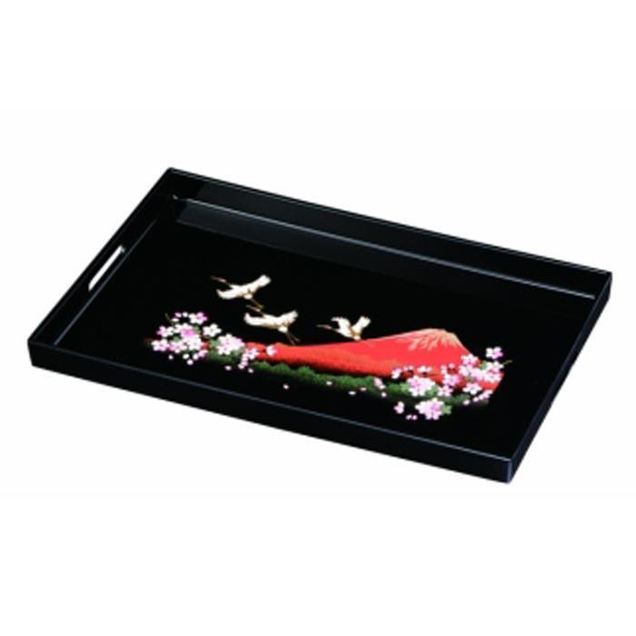 長手盆 PC 45cm 一富士二鶴三桜【YG421】和歌山県高野町29000雑貨・日用品食器・グラス