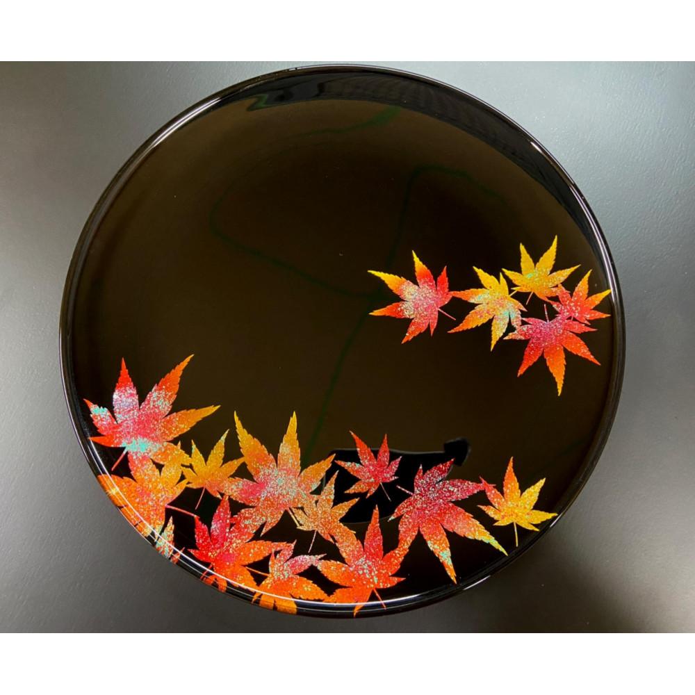 フラットプレートM(紅葉漆黒)和歌山県高野町86500衣類・装飾品・工芸品その他 装飾品・工芸品
