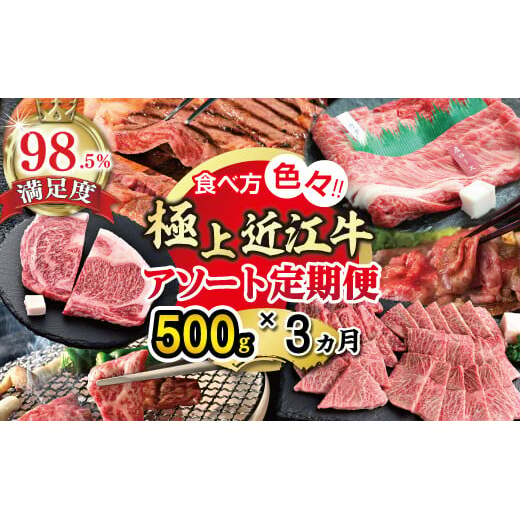【期間限定】極上近江牛500g 食べ方色々!アソート定期便【ZZ49W】滋賀県近江八幡市84000肉牛肉
