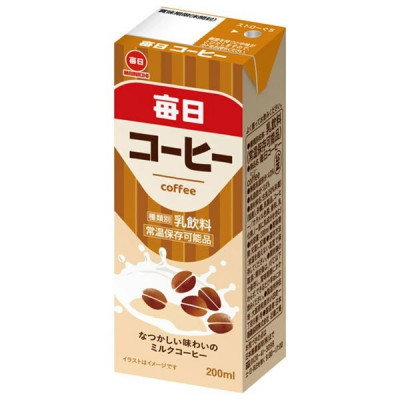 毎日牛乳 毎日コーヒー 200ml紙パック×24本入【1282168】大阪府和泉市8000お茶・飲料コーヒー・紅茶