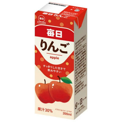 毎日牛乳 毎日りんご 200ml紙パック×48本入【1282180】大阪府和泉市14000お茶・飲料果汁・野菜飲料