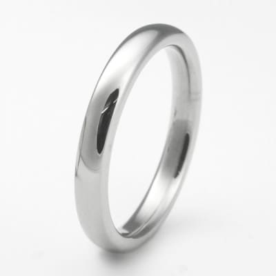 純チタン甲丸リング(幅3mm)14号【1642921】新潟県弥彦村101000衣類・装飾品・工芸品アクセサリー