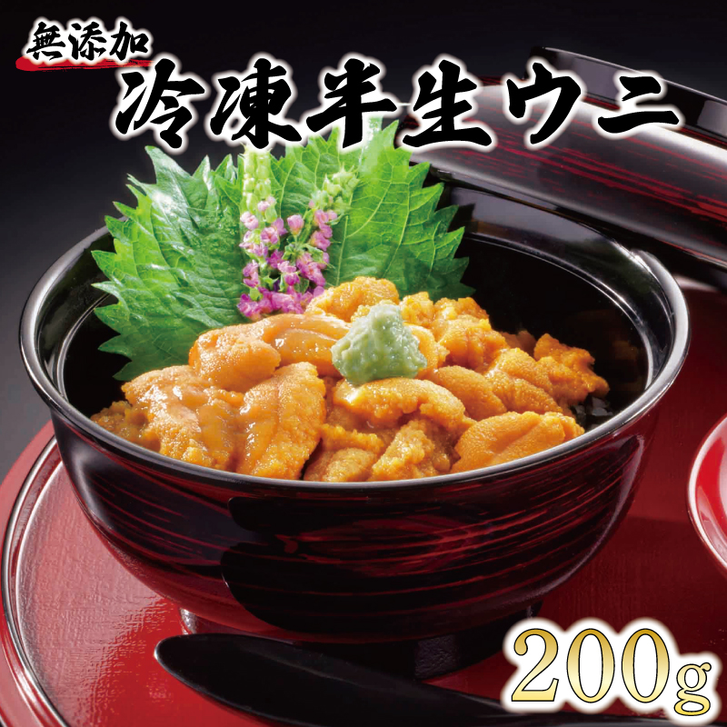 岩手県産 半生うに 200g 100g×2 冷凍 ミョウバン不使用岩手県大船渡市19000魚介・海産物その他 魚介・海産物