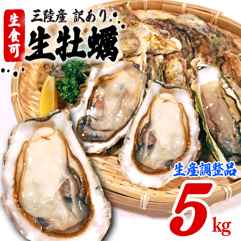訳あり 数量限定 生産調整品 生食 殻付き 牡蠣 5kg かき カキ 冷凍 岩手県産 殻付き岩手県大船渡市10000魚介・海産物貝類