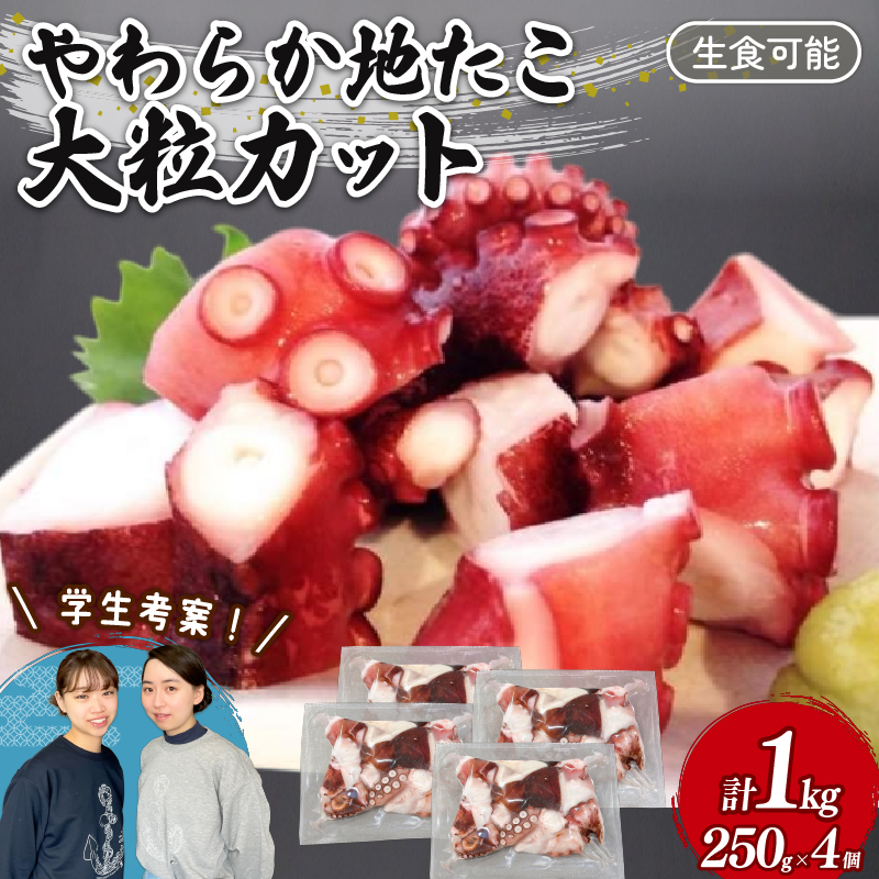 やわらか 地たこ 250g×4 (計1kg) カット済み ヤナギダコ 生食可 冷凍岩手県大船渡市12000魚介・海産物イカ・タコ・ウニ