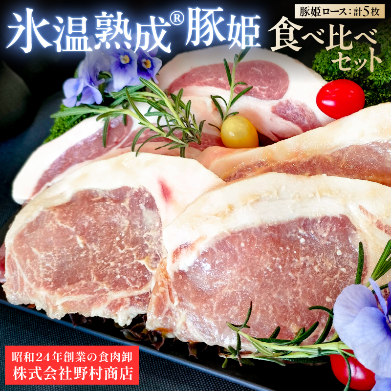 氷温熟成?豚姫ロース 食べ比べセット【kt044-001】東京都江東区17000肉豚肉