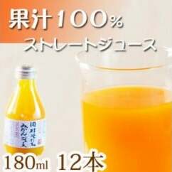 果汁100%田村そだちみかんジュース 180ml×12本和歌山県美浜町16000お茶・飲料果汁・野菜飲料