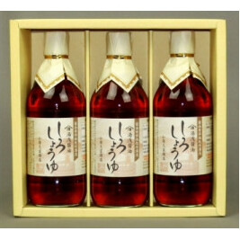 老舗の味白しょうゆ500ml3本セット(ギフト包装あり、紙袋1枚付き)美浜町和歌山県美浜町15000調味料・油醤油