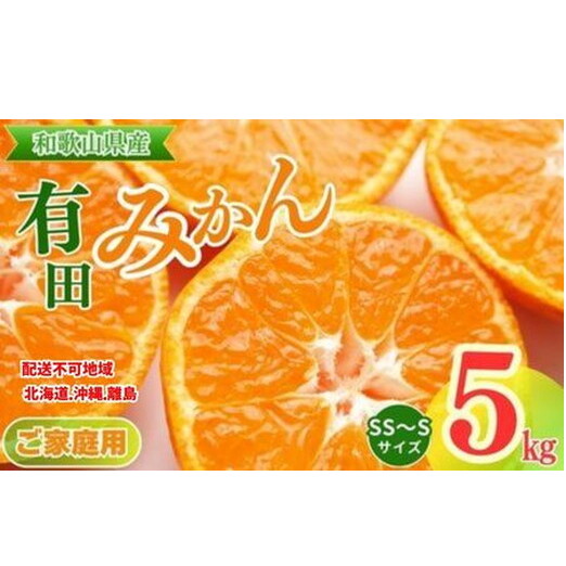 【ご家庭用】和歌山有田みかん約5kg(SS、Sサイズ) 〇| みかん ミカン mikan 有田みかん s ss 5kg 柑橘 温州ミカン 温州みかん 先行予約 ※北海道・沖縄・離島への配送不可 ※2025年11月上旬〜2026