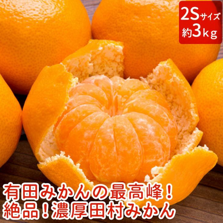 【和歌山特産品】【プレミアムブランド】絶品!濃厚田村みかん〔2Sサイズ〕秀品  約3kg ※北海道・沖縄地域へのお届け不可 ※2021年11月下旬〜12月下旬頃に順次発送予定和歌山県美浜