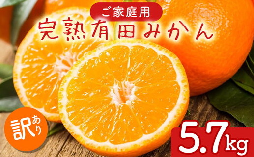 【先行予約】【数量限定】濃厚有田みかん(ご家庭用)5.7kg(5.5kg+200g(傷み補償分))和歌山県美浜町13000果物・フルーツみかん・柑橘類