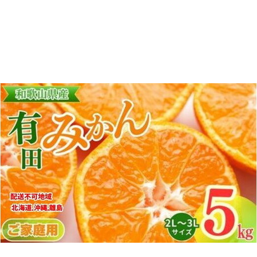 【ご家庭用】和歌山有田みかん約5kg(2L、3Lサイズ)【美浜町】〇 ※北海道・沖縄・離島への配送不可 ※2025年11月上旬〜2026年1月下旬頃に順次発送予定和歌山県美浜町8000果物・フルーツみかん