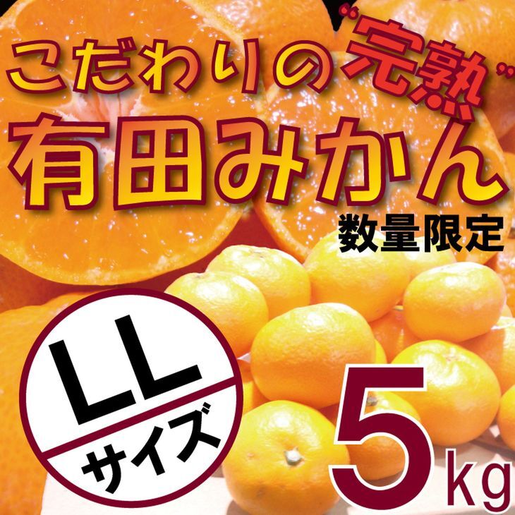 \農家直送/こだわりの完熟有田みかん LLサイズ約5kg 有機質肥料100%※2024年11月上旬より順次発送 ※着日指定送不可 ※沖縄及び離島への発送不可和歌山県美浜町8000果物・フルーツみかん・