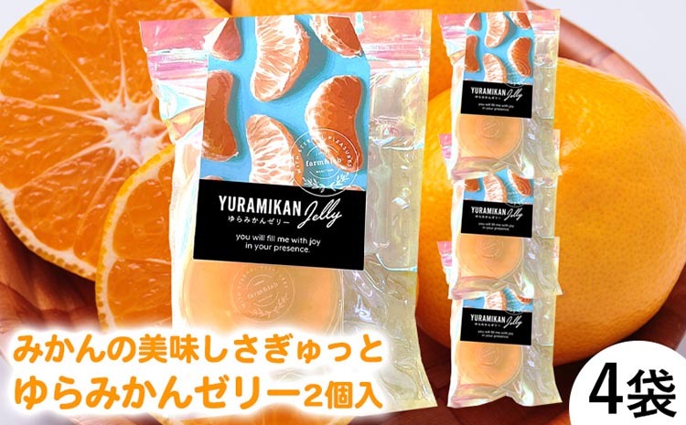 旬の2個入りゼリー4袋 みかんの美味しさぎゅっと詰めました和歌山県美浜町8000菓子・スイーツプリン・ゼリー