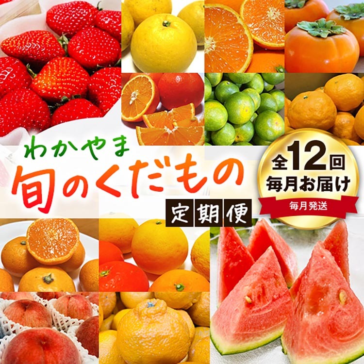 【定期便】〈毎月定期便 全12回〉わかやま旬のくだもの【S】《寄附申し込み翌月より出荷開始》◇ ※北海道・沖縄・離島への配送不可和歌山県美浜町110000果物・フルーツその他 果物・フル
