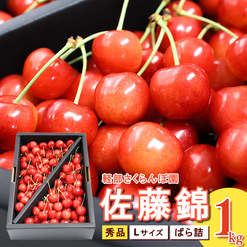 【先行予約】 山形県産 さくらんぼ 佐藤錦 L 秀品 1kg (ばら詰)令和8年産【2026年6月上旬頃〜下旬頃発送予定】※配送不可 沖縄・離島 026-A-KB001山形県寒河江市26000果物・フルーツさくらん
