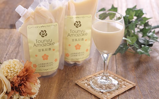 国産大豆と米麹で作った 純粋な 豆乳甘酒 500g×4本セット 016-G-TS006山形県寒河江市16000お茶・飲料