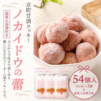 ノカイドウの蕾 3箱セット(温泉入浴券付き) 100g×3箱 1箱18個入り スノーボール風クッキー お菓子 お茶請け 焼き菓子 甘酒クッキー クッキー 温泉入浴券1枚付き 宮崎県えびの市11000菓子・スイ