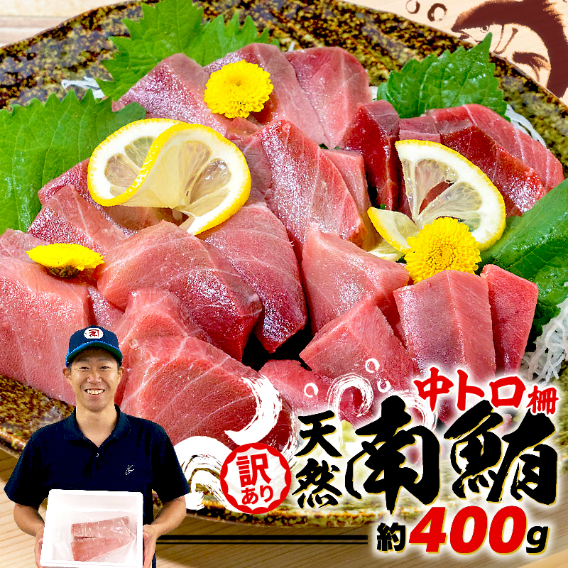訳あり 天然 南マグロ 中トロ 約400g  不定型柵 まぐろ とろ 解凍 鮪 漬け マグロ ユッケ マグロ 海鮮 ミナミ マグロ静岡県藤枝市12000魚介・海産物