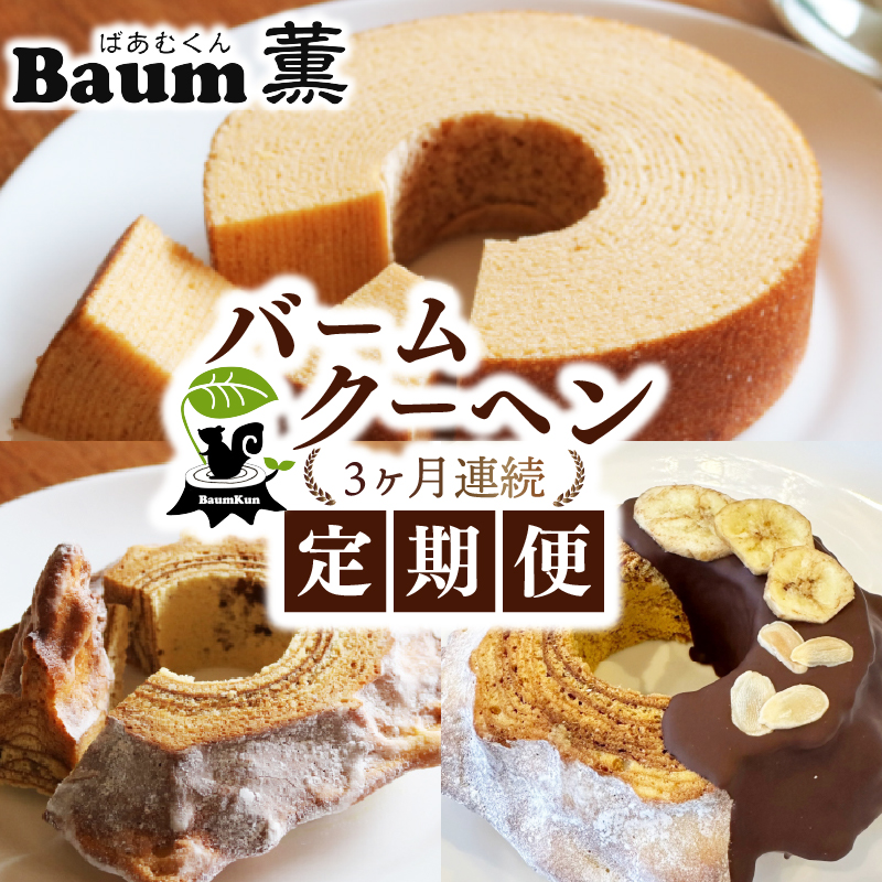 【3か月定期便】 バームクーヘン Baum薫 ハード チョコ バナナ プレミアム 日本ギフト大賞 受賞 ばあむくん ギフト スイーツ 焼き菓子 洋菓子 お菓子 プレゼント 贈り物 静岡県 藤枝市 ふるさ