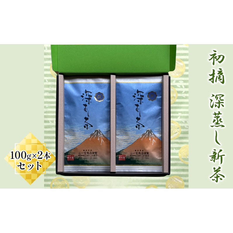 初摘 深蒸し新茶100g×2本セット お茶 緑茶 静岡県島田市10000お茶・飲料お茶