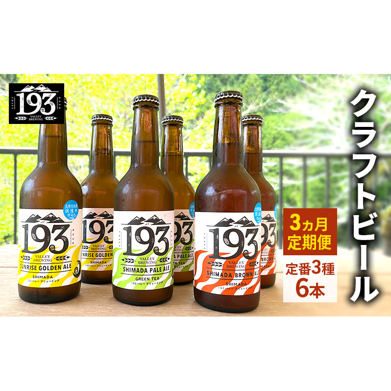 193 クラフトビール 定番 6本 定期便 セット (シズオカゴールデンエール/緑茶ペールエール/ほうじ茶ブラウンエール) クラフトビール 地ビール お酒 ビール  イクミバレーブリューイング静岡