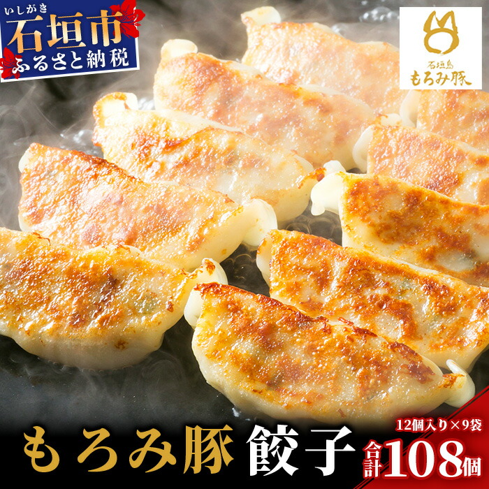 【石垣島ブランド豚】もろみ豚 特製 餃子 9パック【合計108個】【もろみで育てる自慢の豚肉】ぎょうざ 小分け AH-6沖縄県石垣市20000肉豚肉