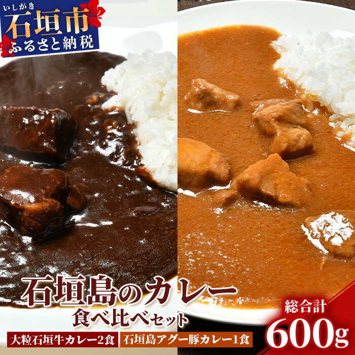 大粒石垣牛カレーと石垣島アグー豚カレー食べ比べセット U-5-1沖縄県石垣市11000鍋セット・総菜・加工食品カレー・シチュー