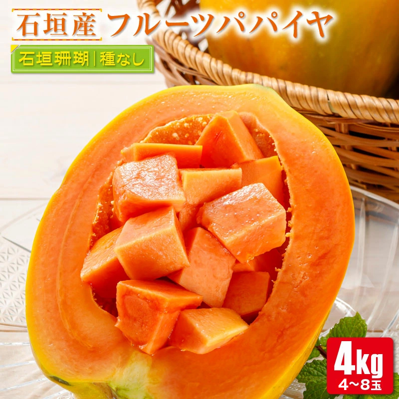 フルーツパパイヤ4kg 【 パパイヤ フルーツパパイヤ 果物 くだもの フルーツ 果実 国産  沖縄県 沖縄 石垣 石垣島 石垣市 】ZH-14沖縄県石垣市10000果物・フルーツその他 果物・フルーツ
