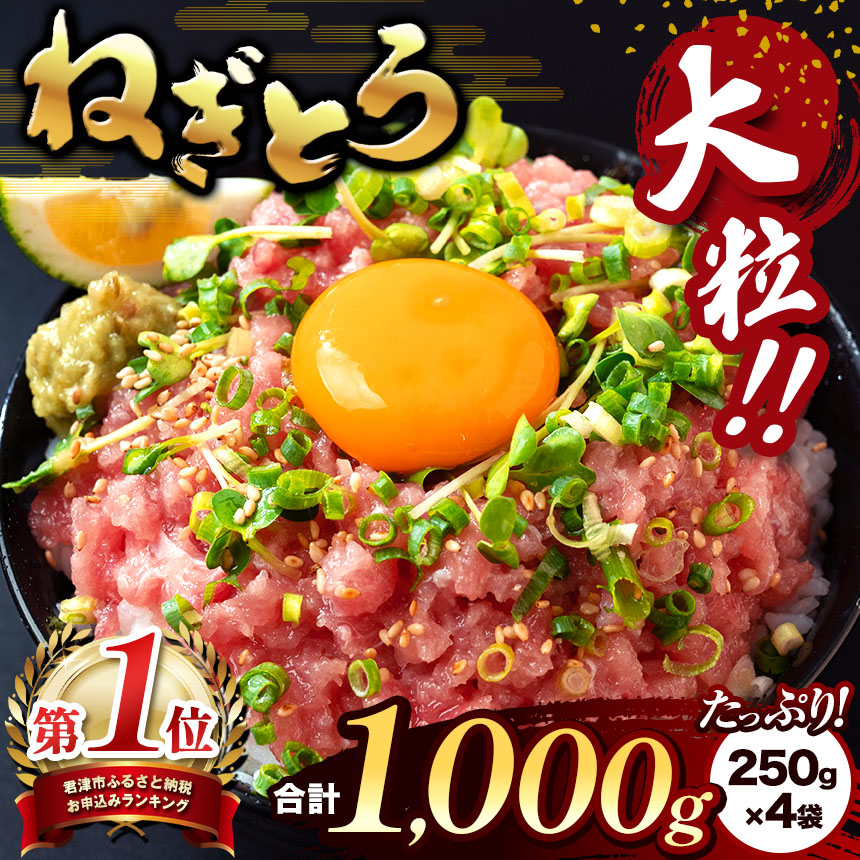 清幸丸水産 大人気!ねぎとろ(250g×4袋)1000g | ネギトロ とろ 鮪 海鮮 魚介 魚 人気 小分け 人気 定番 ご飯 オススメ 千葉県 君津市 きみつ千葉県君津市9500魚介・海産物