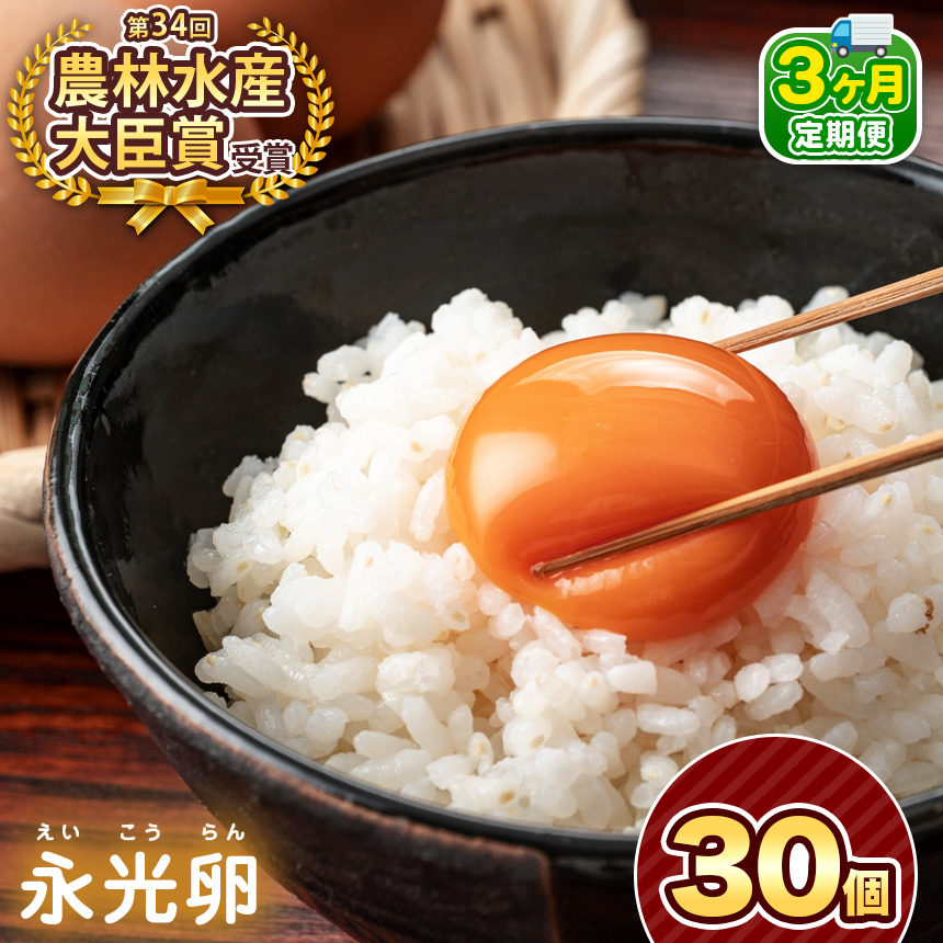 【 定期便 3回 】2週間以内に発送 メディア紹介多数! おいしいたまご 永光卵 30個 | えいこうらん 光永ファーム 卵 たまご 定期便 定期 3回 君津市産 千葉 君津 きみつ千葉県君津市21000卵・乳