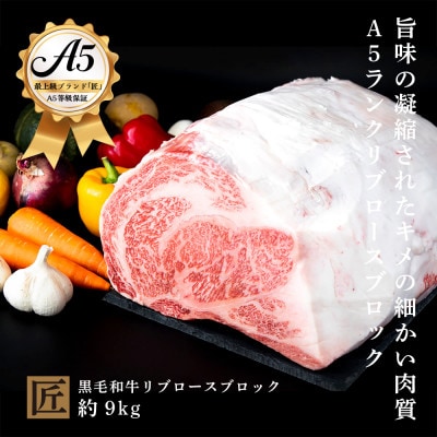 おやま和牛 A5 極 リブロースブロック 約9kg【配送不可地域:離島】【1096921】栃木県小山市720000肉牛肉