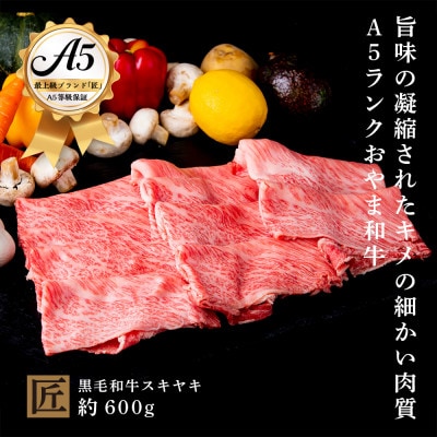 おやま和牛 A5 極 スキヤキ 約600g【配送不可地域:離島】【1096933】栃木県小山市44000肉牛肉