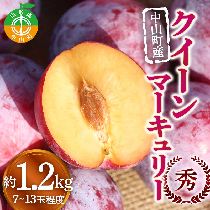 中山町産クイーンマーキュリー 約1.2kg 7〜13玉程度 秀 桃 もも フルーツ すもも スモモ 山形県産 F4A-0917山形県中山町12000果物・フルーツもも・すもも