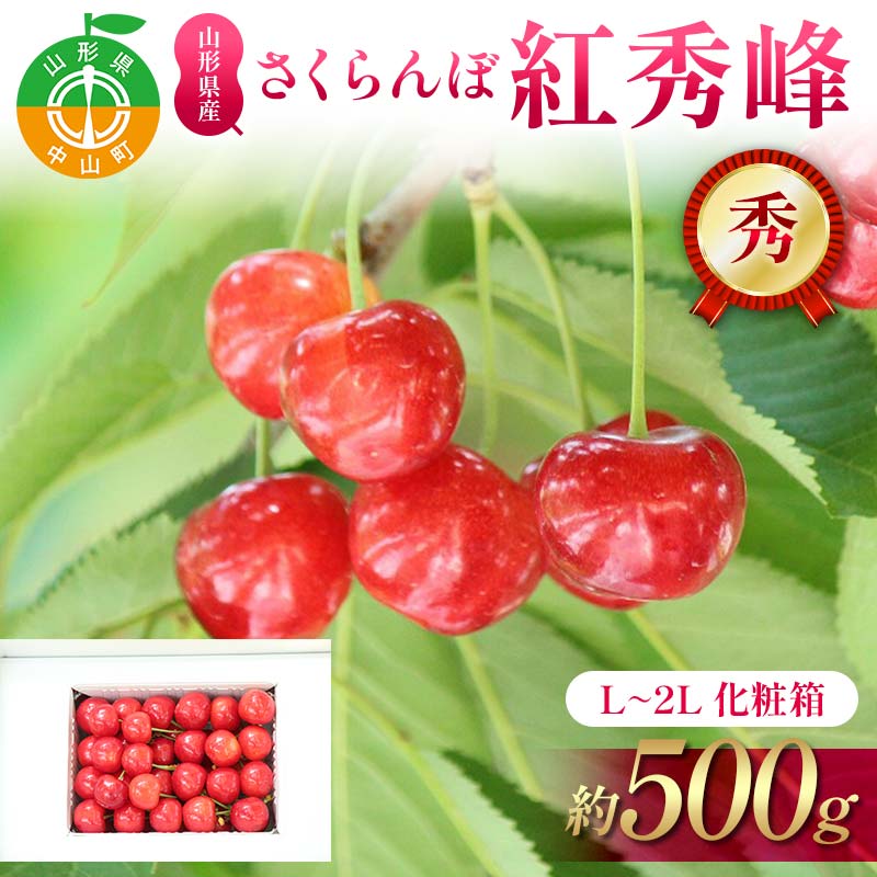 【先行受付】さくらんぼ紅秀峰 約500g L〜2L 秀 化粧箱 果物 くだもの フルーツ 夏果物 サクランボ F4A-0951山形県中山町16000果物・フルーツさくらんぼ