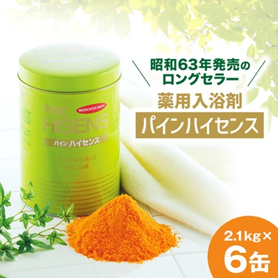 薬用入浴剤パインハイセンス 2.1kg×6缶【1490303】岐阜県羽島市66000雑貨・日用品バス・洗面用品