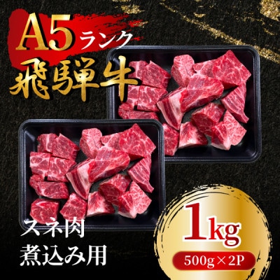 飛騨牛5等級 スネ肉煮込み用1kg(500g×2P) FTA282【配送不可地域:離島】【1578295】岐阜県羽島市34000肉牛肉