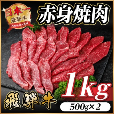 飛騨牛 赤身(焼肉・BBQ用) 約1kg(約500g×2)【冷蔵便】A4〜A5等級 黒毛和牛【配送不可地域:離島】【1646172】岐阜県羽島市30000肉牛肉