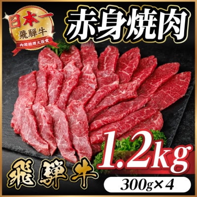 飛騨牛 赤身(焼肉・BBQ用) 約1.2kg(約300g×4)【冷蔵便】A4〜A5等級 黒毛和牛【配送不可地域:離島】【1646184】岐阜県羽島市36000肉牛肉
