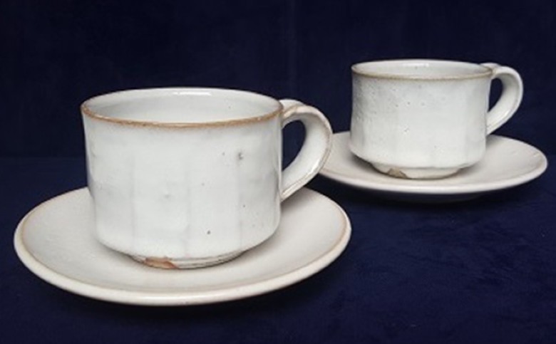 8代佳炎作 萩焼 刃刻ペア コーヒー |hg000024山口県萩市41000衣類・装飾品・工芸品その他 装飾品・工芸品