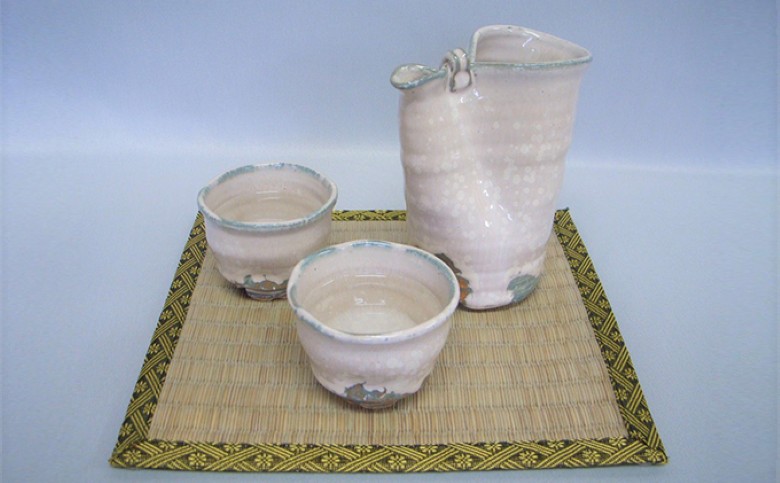 萩焼 白結晶冷酒器 |hg000108山口県萩市50000衣類・装飾品・工芸品その他 装飾品・工芸品