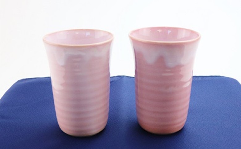 《萩焼》モモイロ ペアカップ |hg000169山口県萩市13700衣類・装飾品・工芸品その他 装飾品・工芸品