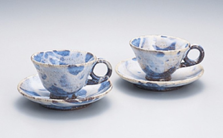 《萩焼》彩紫 ペア 珈琲器 |hg000476山口県萩市45500衣類・装飾品・工芸品その他 装飾品・工芸品
