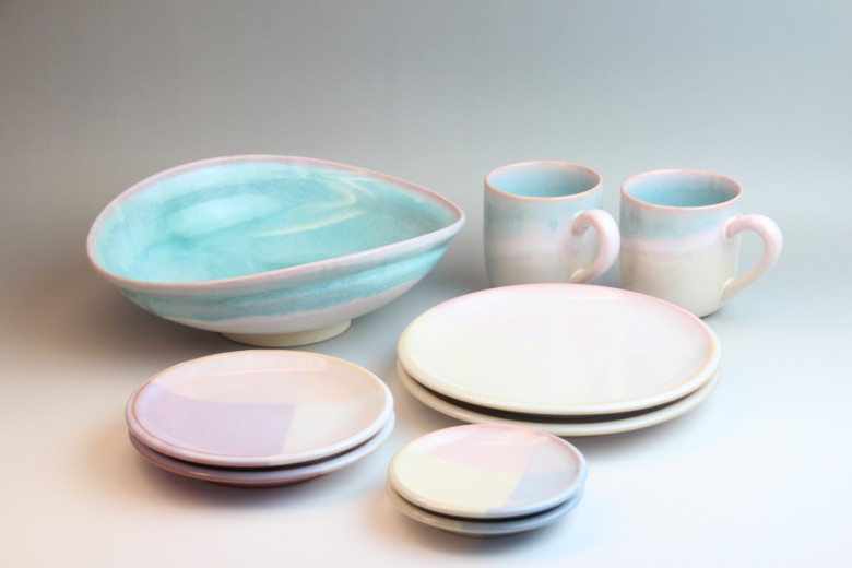 萩焼 テーブルセット(W) |hg000761山口県萩市91000衣類・装飾品・工芸品その他 装飾品・工芸品