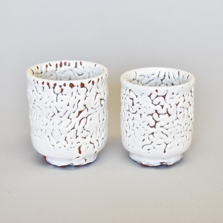 萩焼 梅花皮組湯呑「残雪」 |hg000947山口県萩市75000衣類・装飾品・工芸品その他 装飾品・工芸品